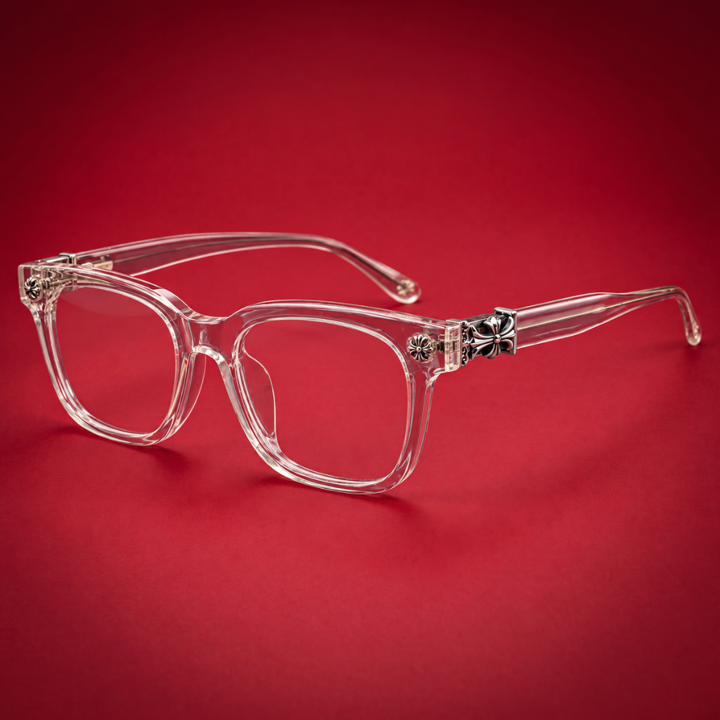 Chrome Hearts Rectangular Glasses - Crystal Clear