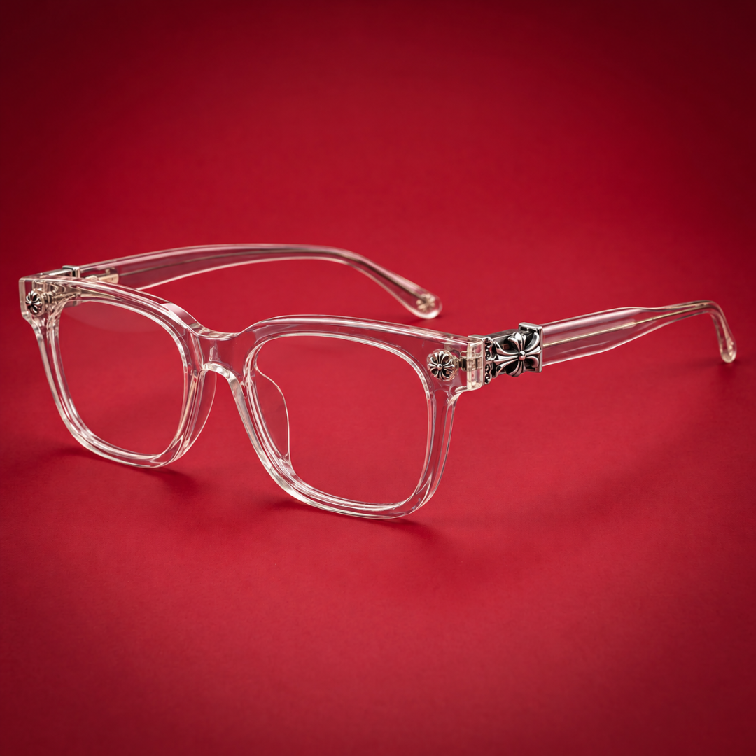 Chrome Hearts Rectangular Glasses - Crystal Clear