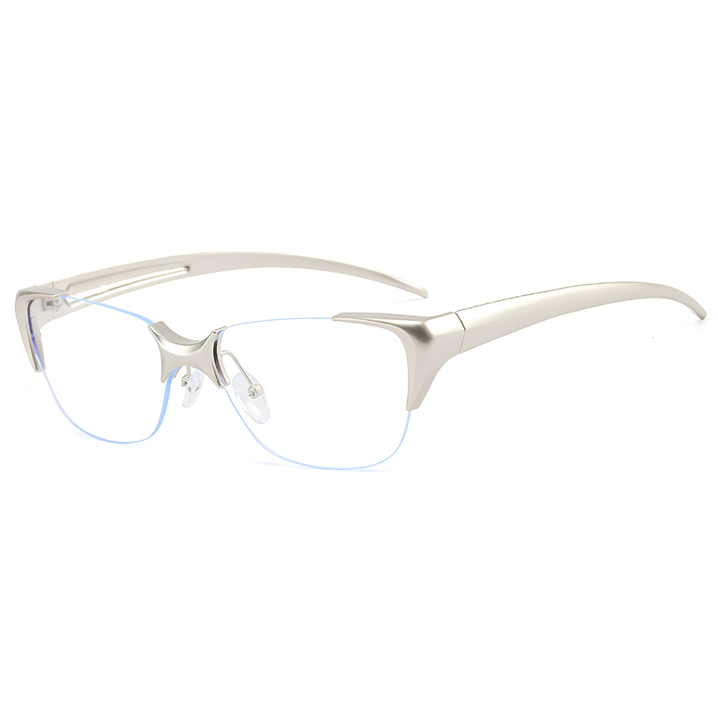 Silver Phantom Rimless Glasses