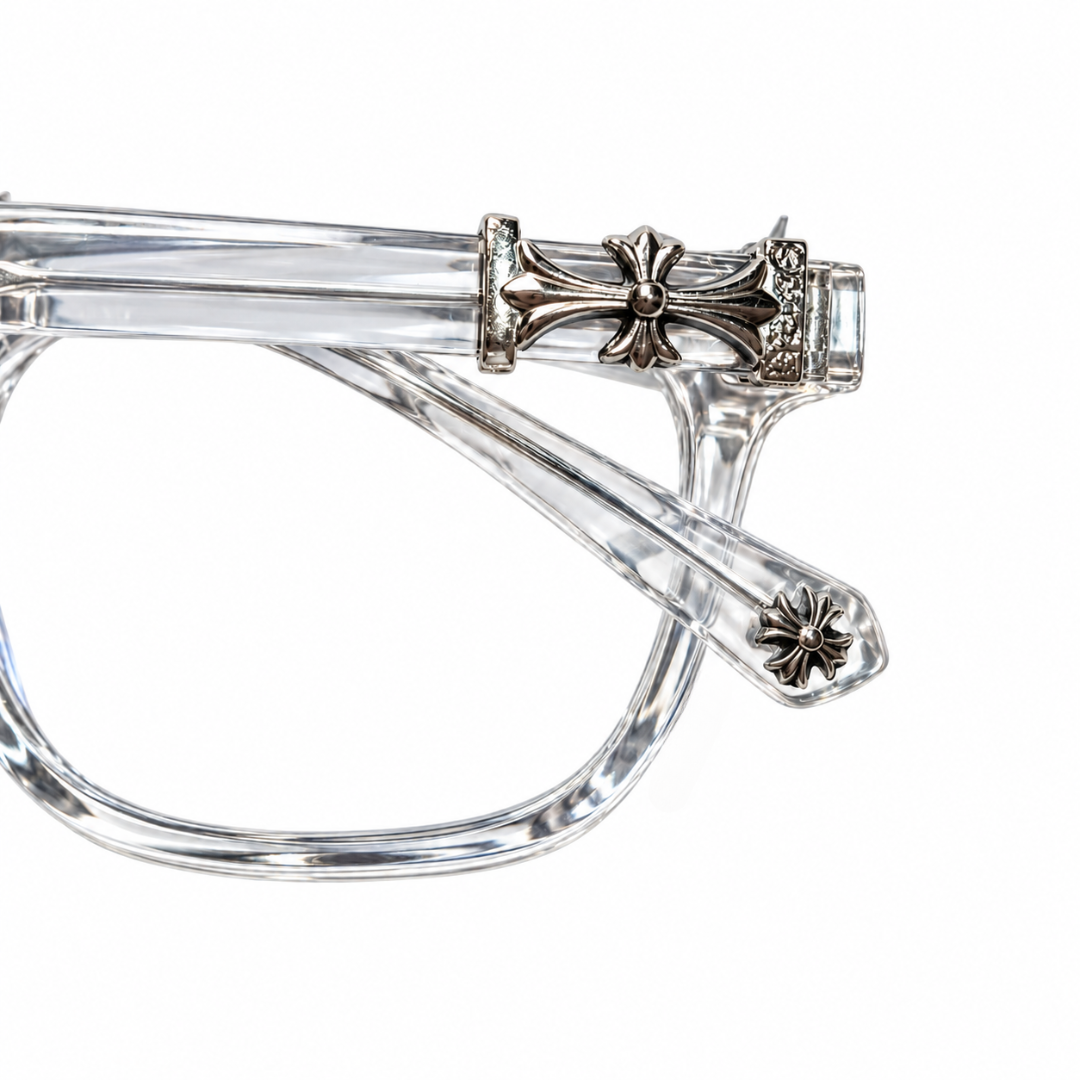 Chrome Hearts Rectangular Glasses - Crystal Clear