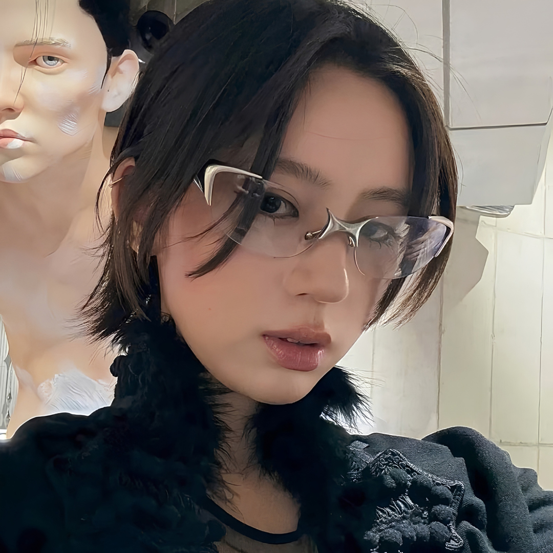 Silver Phantom Rimless Glasses