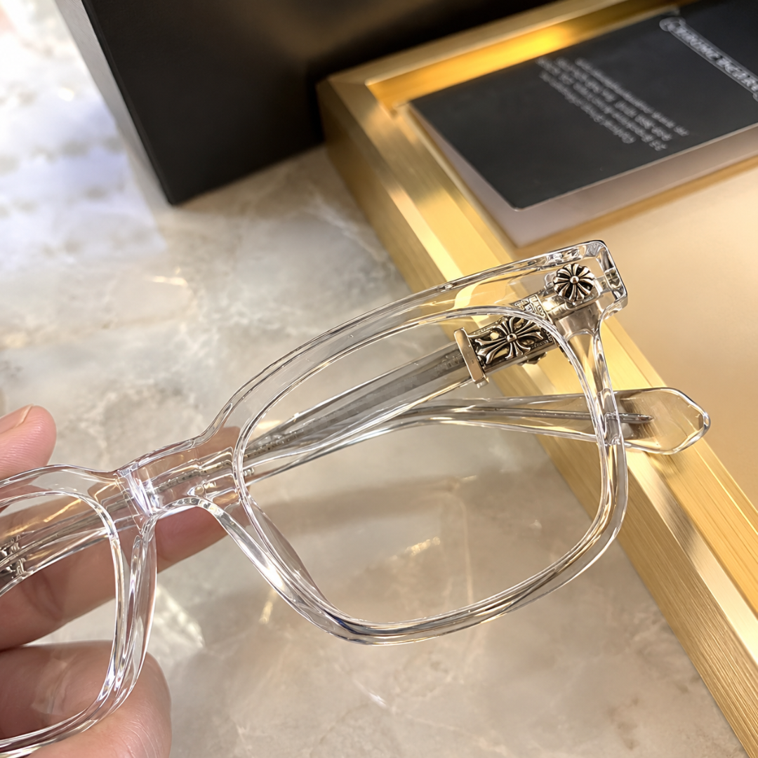 Chrome Hearts Rectangular Glasses - Crystal Clear