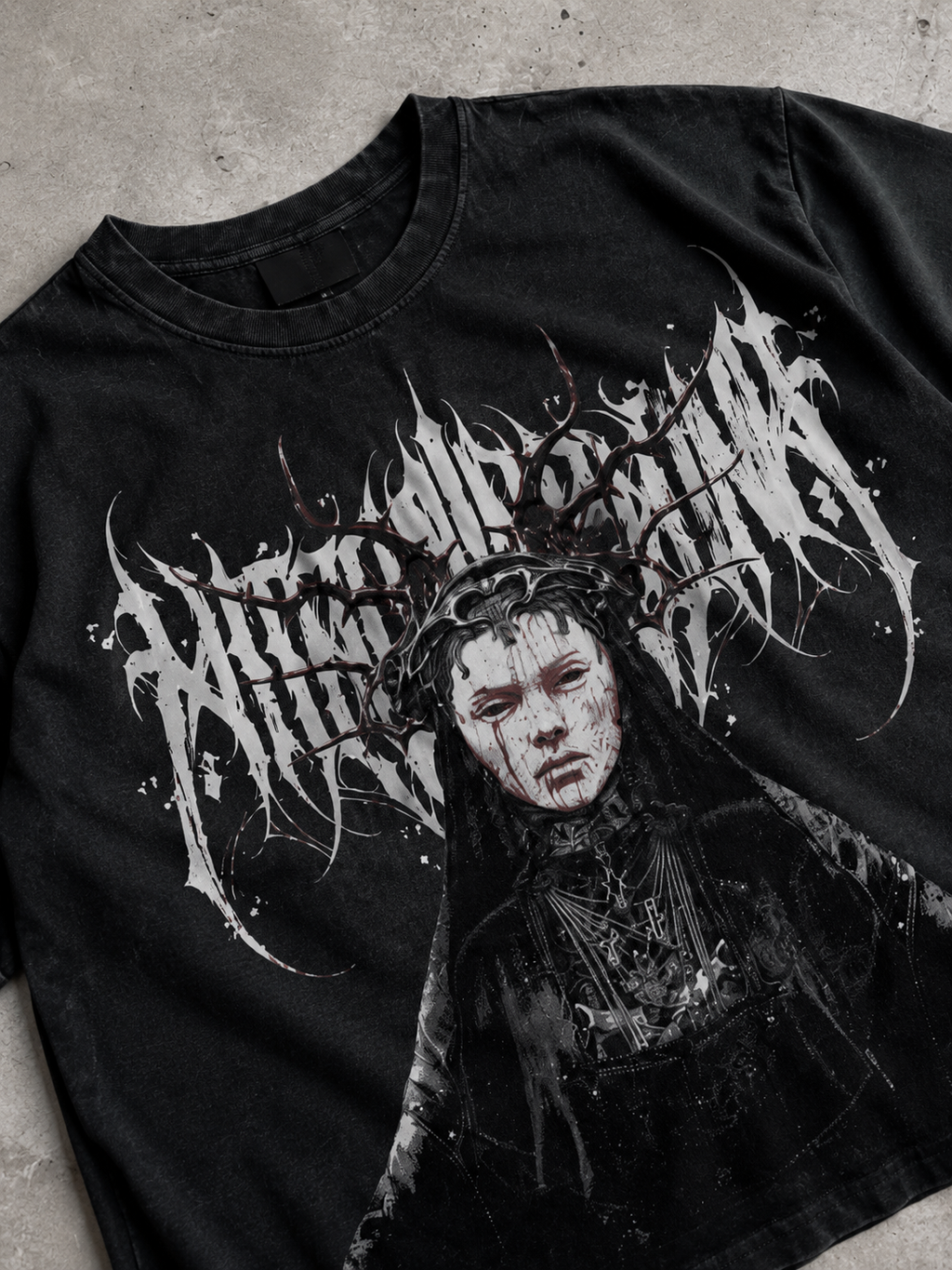 CURSED QUEEN CROPPED OVERSIZED T-SHIRT