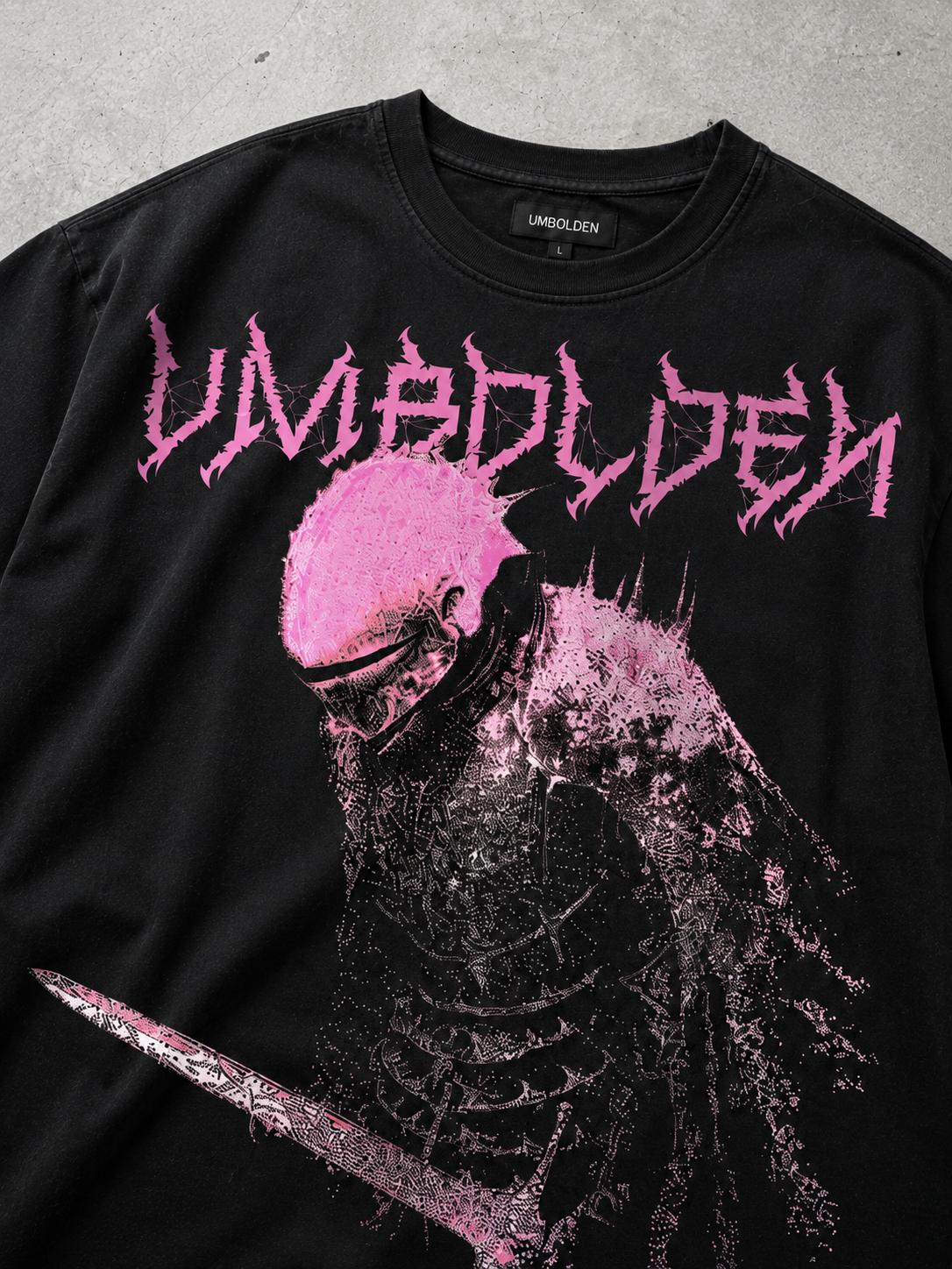 PINK WARRIOR CROPPED OVERSIZED T-SHIRT