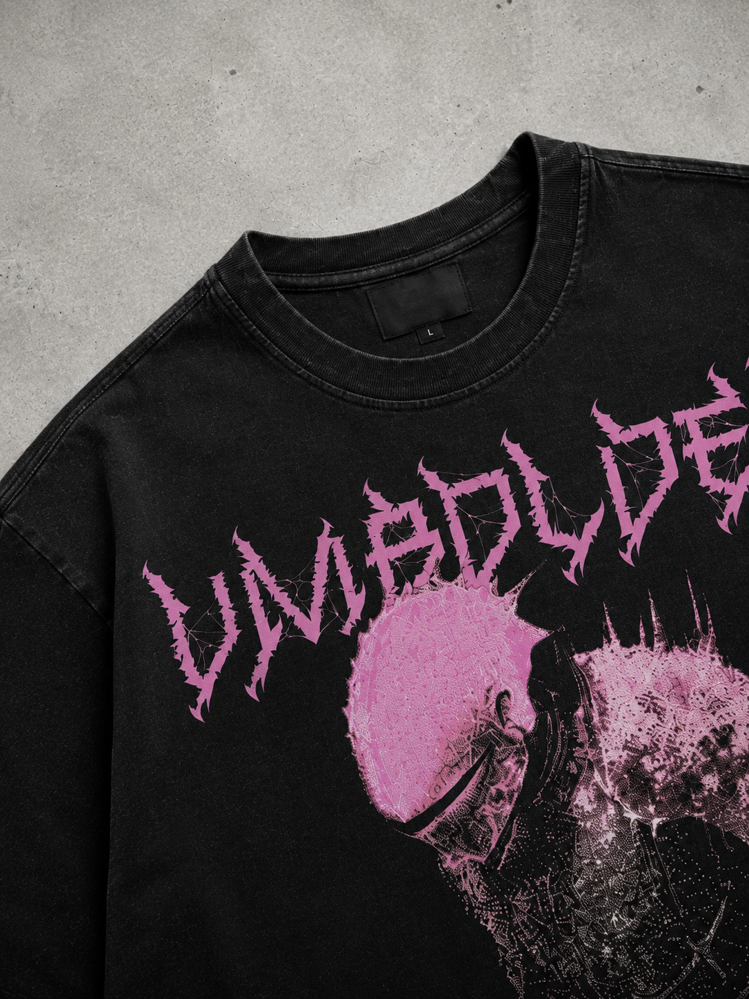 PINK WARRIOR CROPPED OVERSIZED T-SHIRT