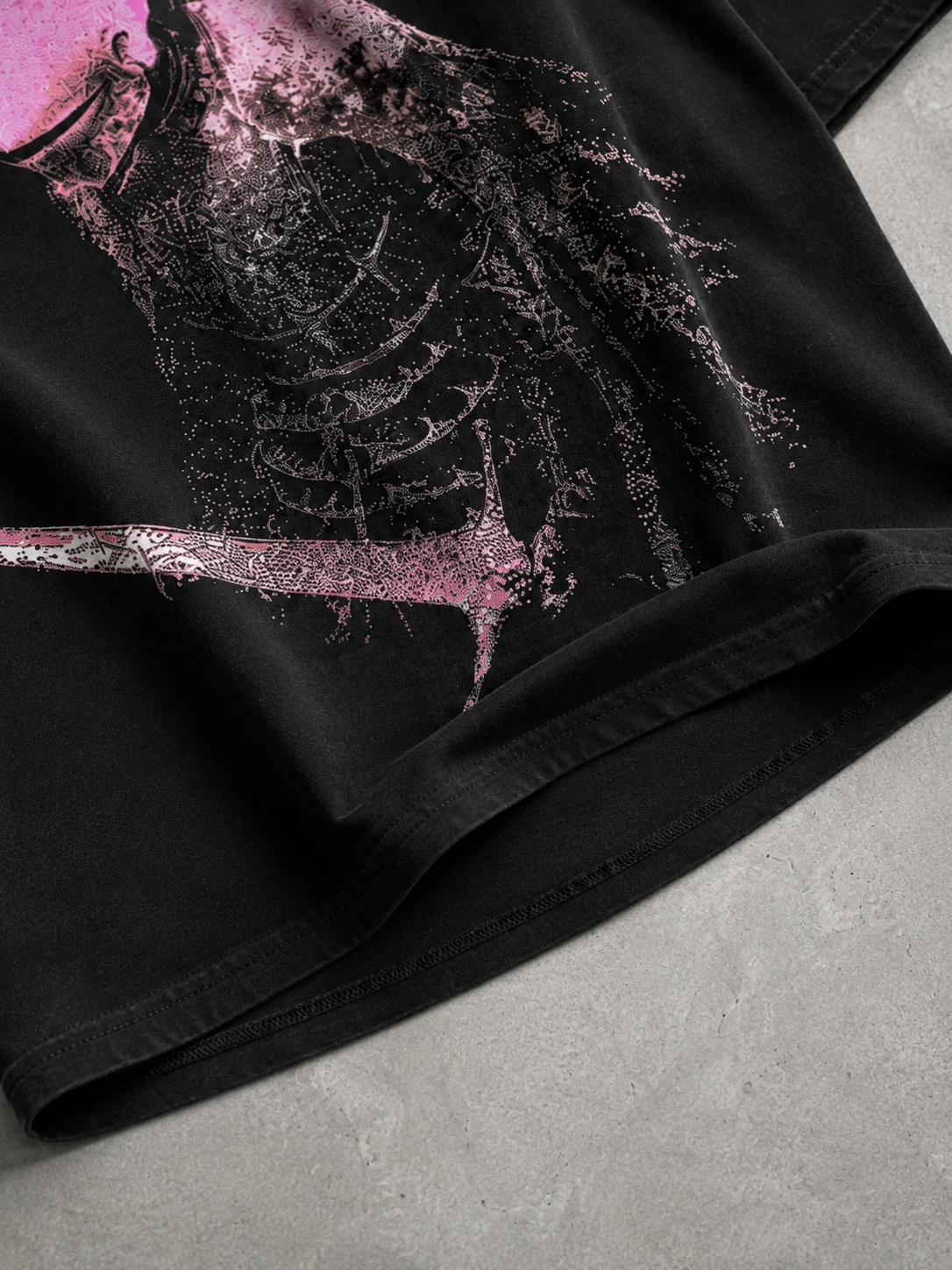 PINK WARRIOR CROPPED OVERSIZED T-SHIRT