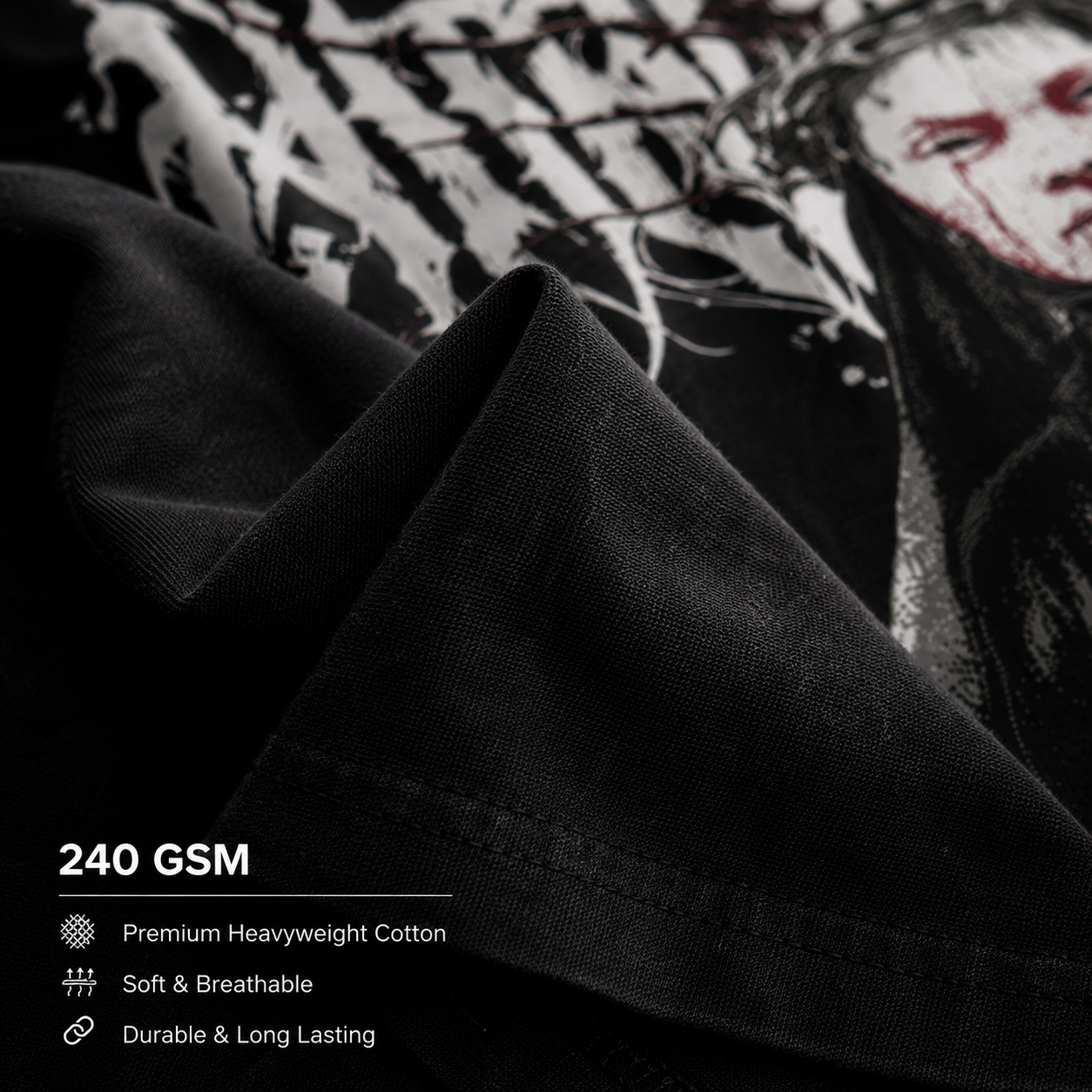 CURSED QUEEN CROPPED OVERSIZED T-SHIRT