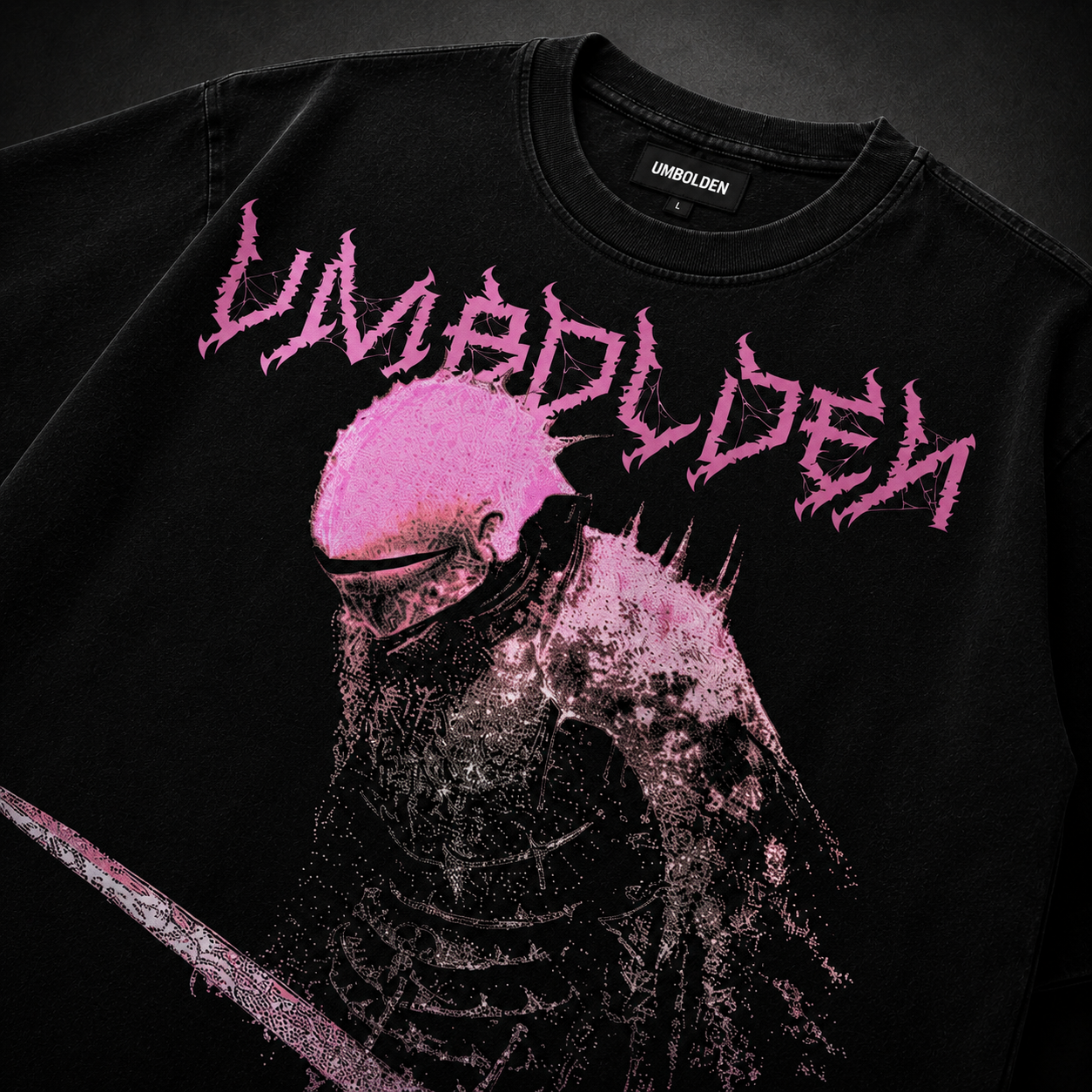 PINK WARRIOR CROPPED OVERSIZED T-SHIRT