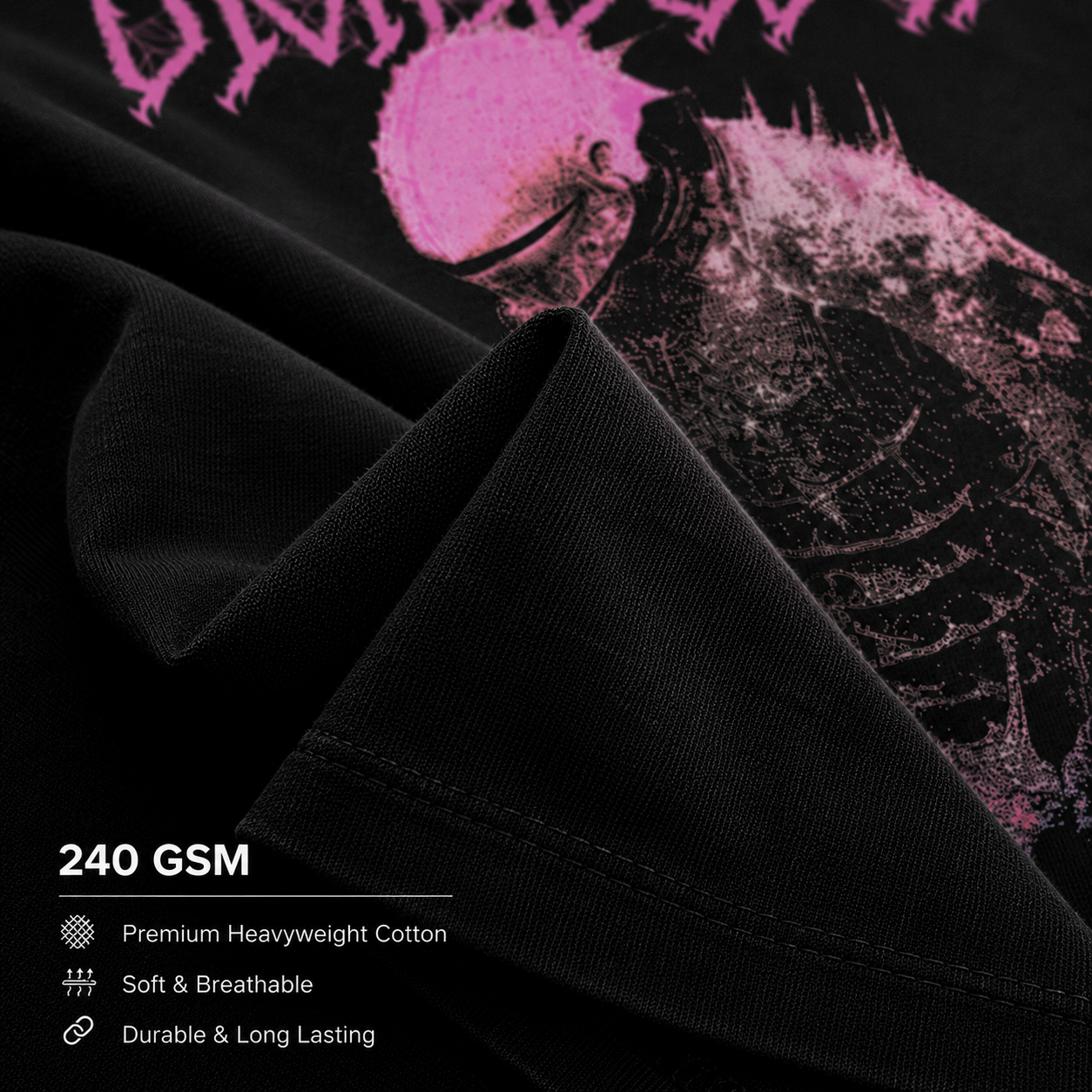 PINK WARRIOR CROPPED OVERSIZED T-SHIRT