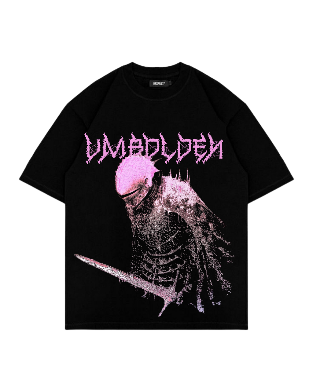PINK WARRIOR CROPPED OVERSIZED T-SHIRT