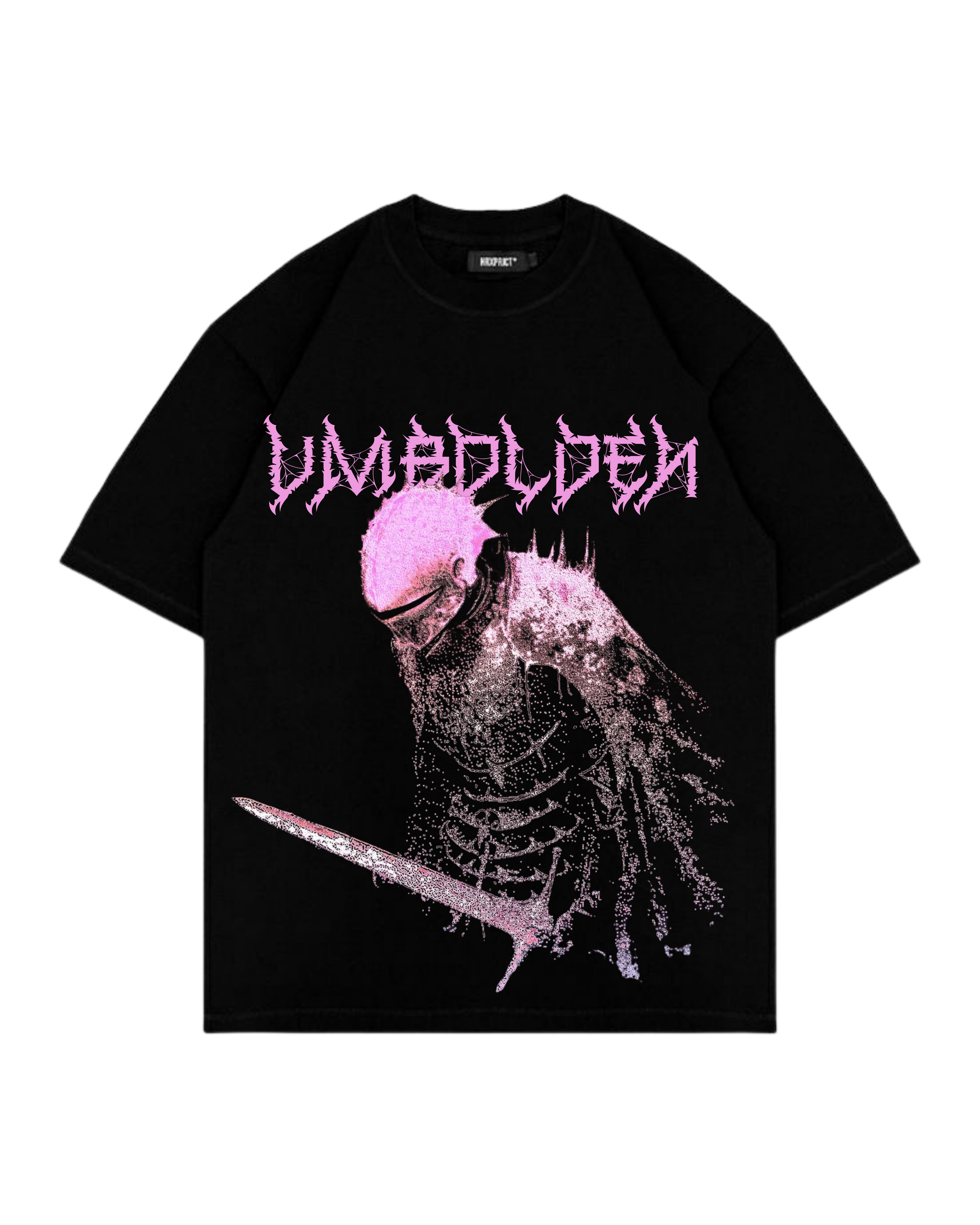 PINK WARRIOR CROPPED OVERSIZED T-SHIRT