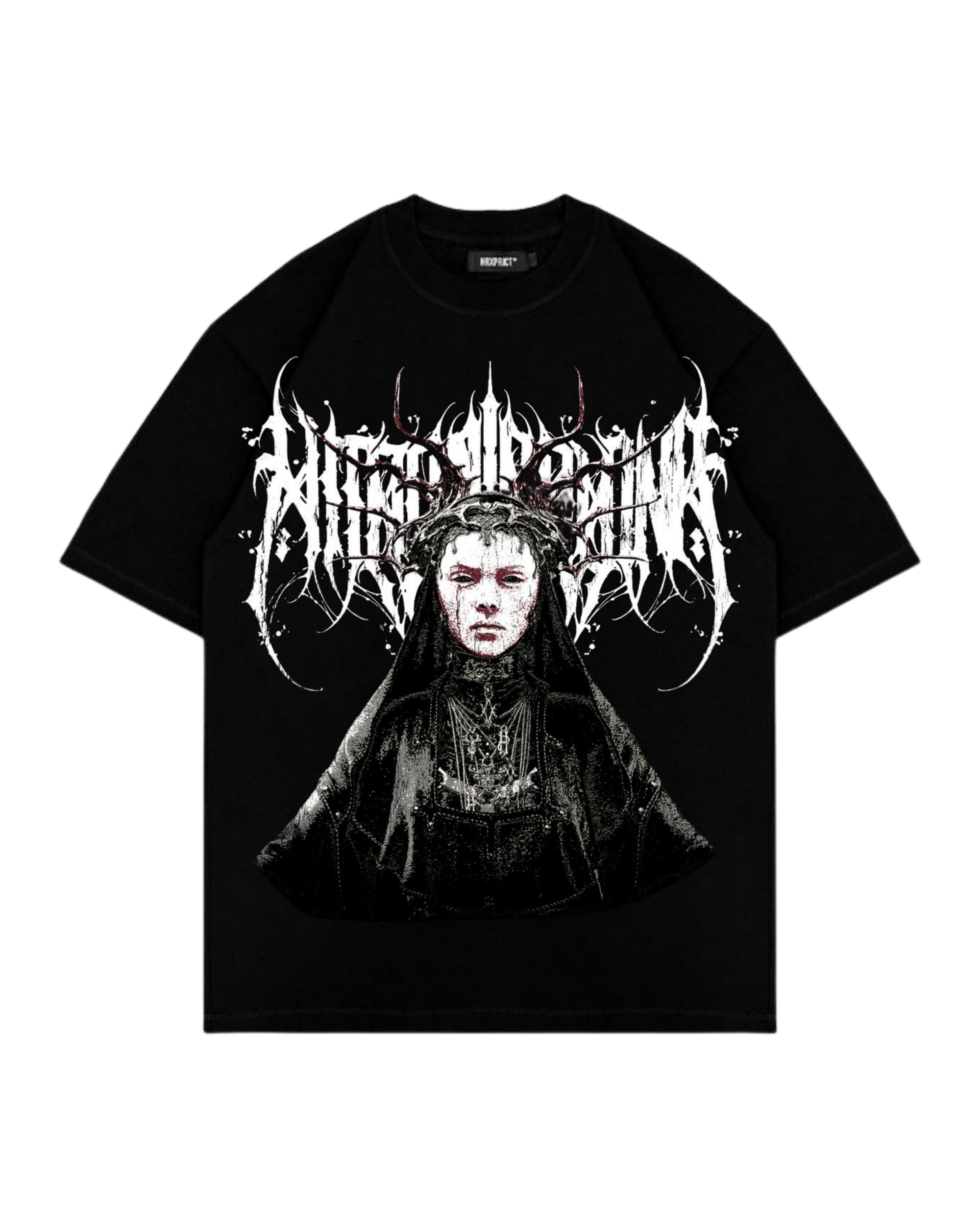 CURSED QUEEN CROPPED OVERSIZED T-SHIRT