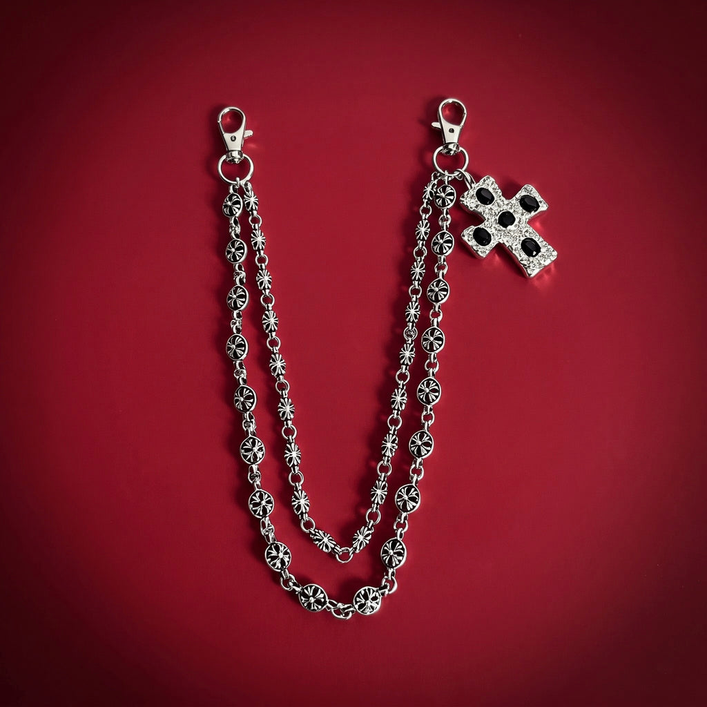 Gothic Cross Double Chain