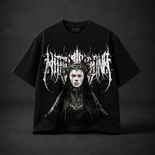 CURSED QUEEN CROPPED OVERSIZED T-SHIRT