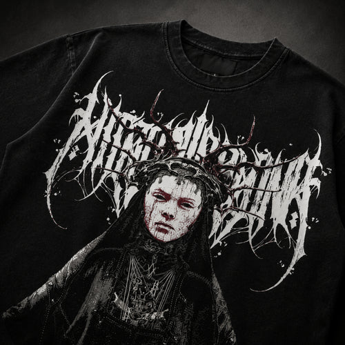 CURSED QUEEN CROPPED OVERSIZED T-SHIRT