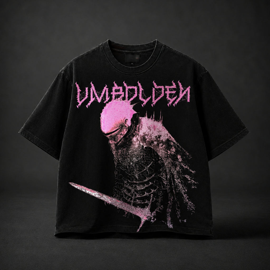 PINK WARRIOR CROPPED OVERSIZED T-SHIRT